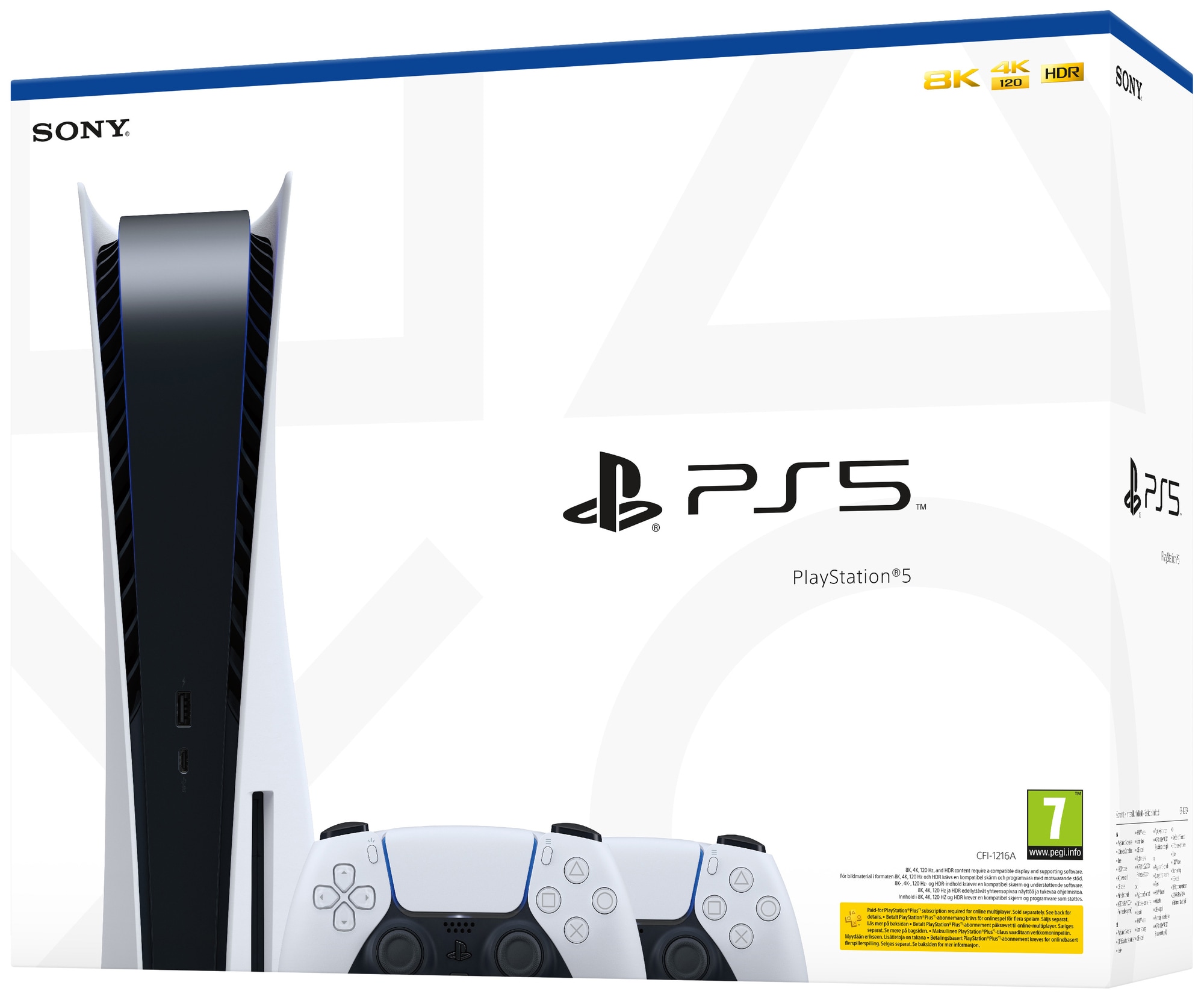 PlayStation 5 + 2x DualSense kontroller-pakke - Elkjøp