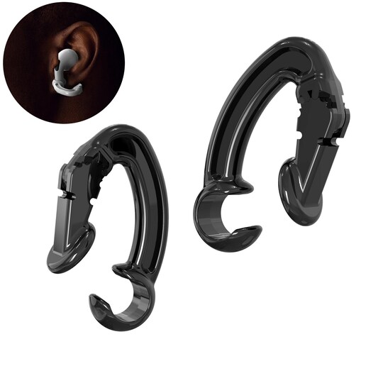 Anti-skli ørekroker for trådløse øretelefoner 1 par Svart Apple Airpods 1/2/Pro2/Pro3  - Elkjøp