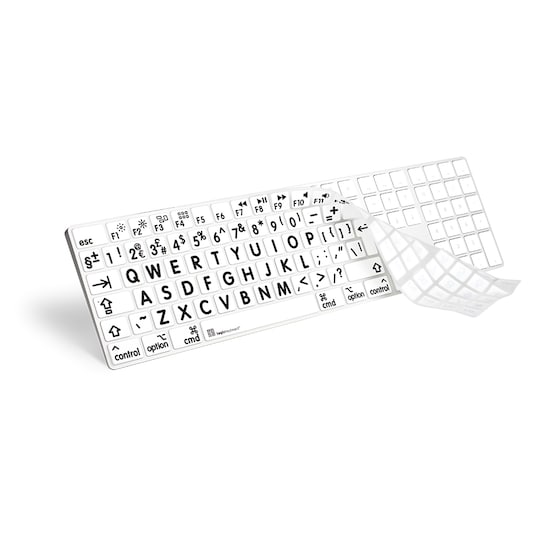 Logickeyboard XLPrint Tastaturoverlegg - Elkjøp