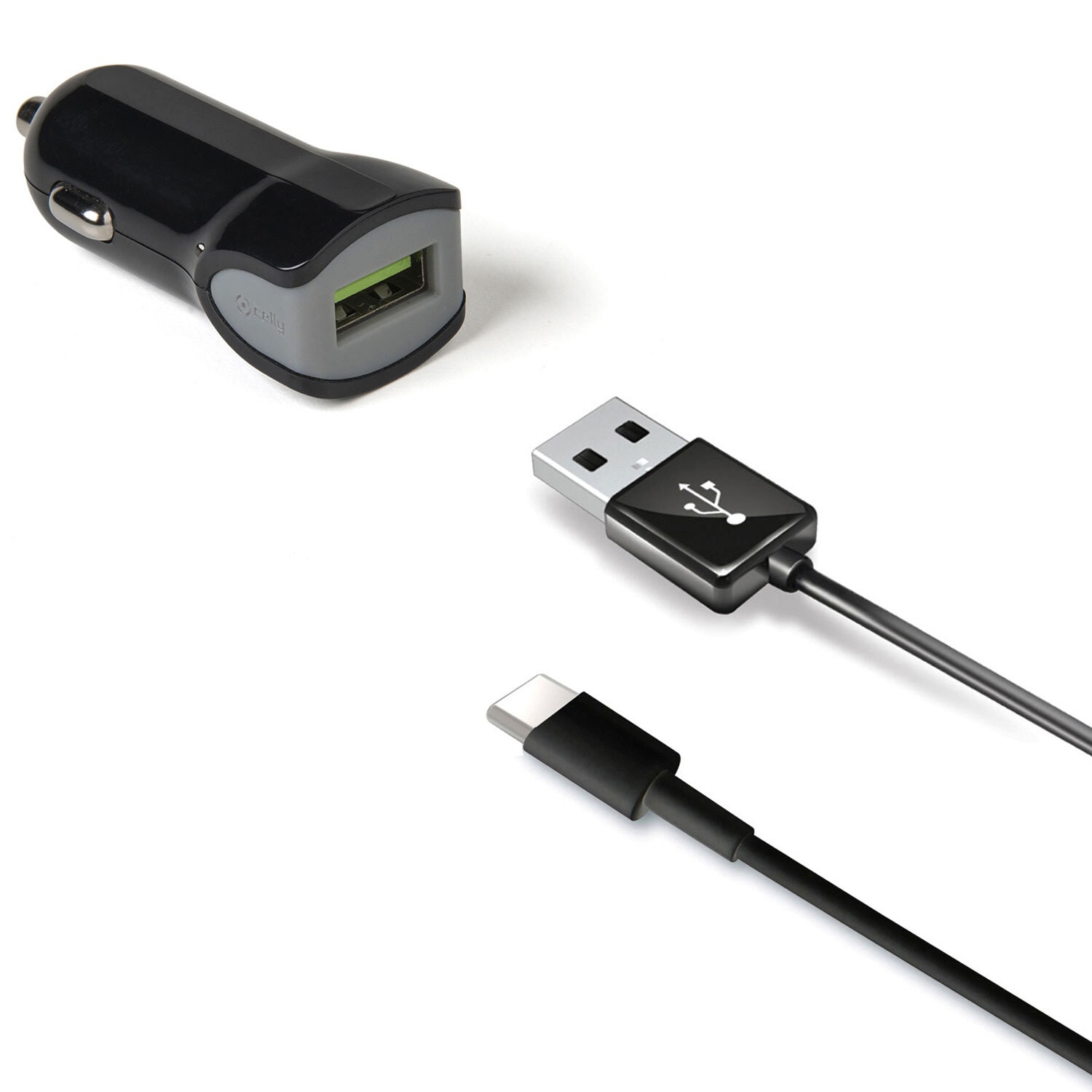 Billader + USB-C kabel 2.4A 12W - Elkjøp