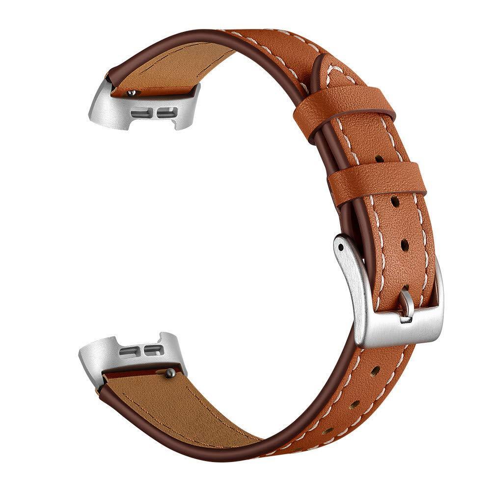 Fitbit Charge 3/4 armband läder Brun - Elkjøp