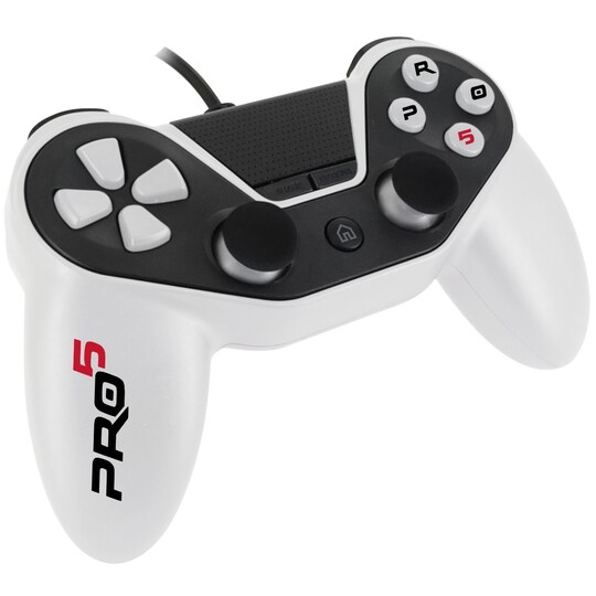 Subsonic Pro5 kontroll til PS4 (hvit) - Elkjøp
