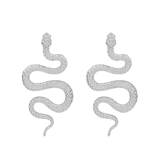 Slange øredobber 1 par Sølv - Elkjøp