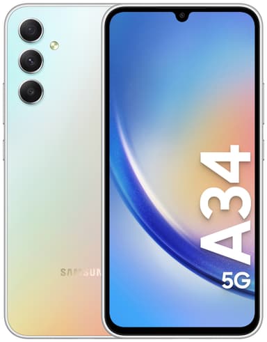 Samsung Galaxy A34 5G smarttelefon 6/128GB (sølv)