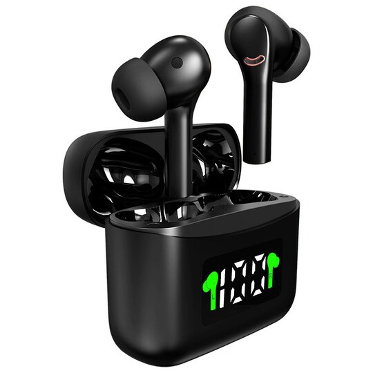 Trådløse ørepropper ANC ENC støyreduksjon Bluetooth 5.2 IPX5 Sort - Elkjøp