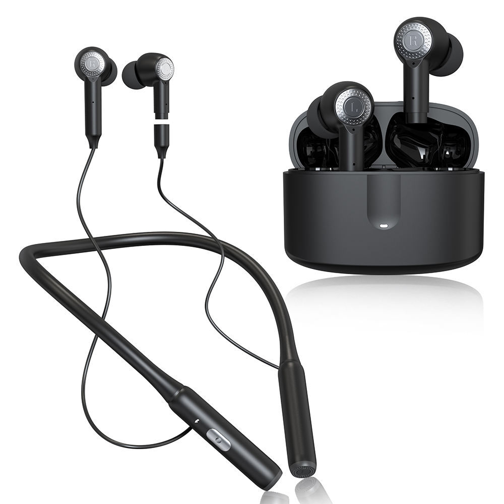 Trådløse ørepropper Bluetooth 5.3 Touch Control 2-par Sort - Elkjøp