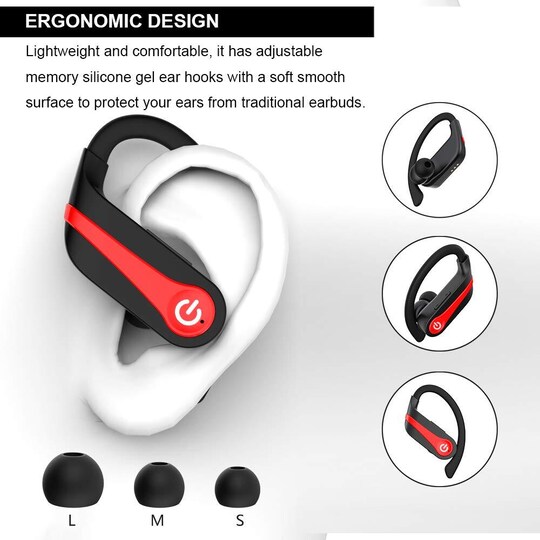Trådløse ørepropper Bluetooth 5.1 IPX7 Sort - Elkjøp