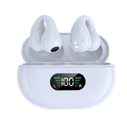 Trådløse åpne øre-hodetelefoner Bluetooth 5.3 Hvit - Elkjøp