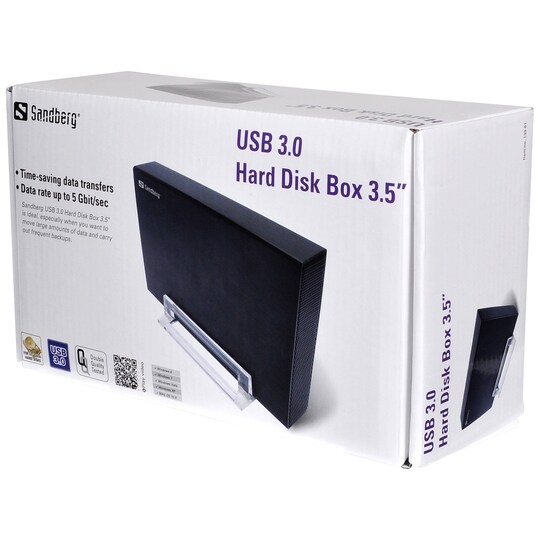 Sandberg USB 3.0 SATA Hard Disk Box 3.5" - Elkjøp