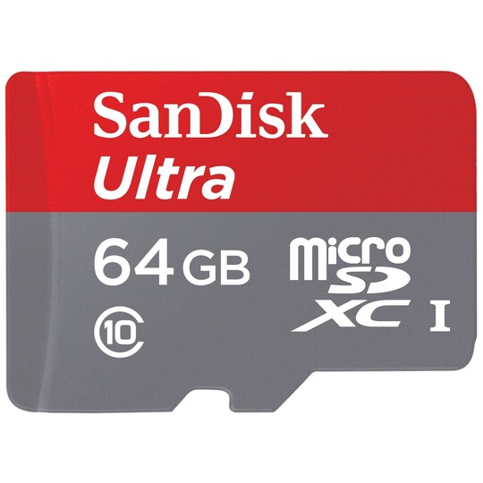 SanDisk Ultra Micro SDXC 64 GB minnekort m/adapter - Elkjøp