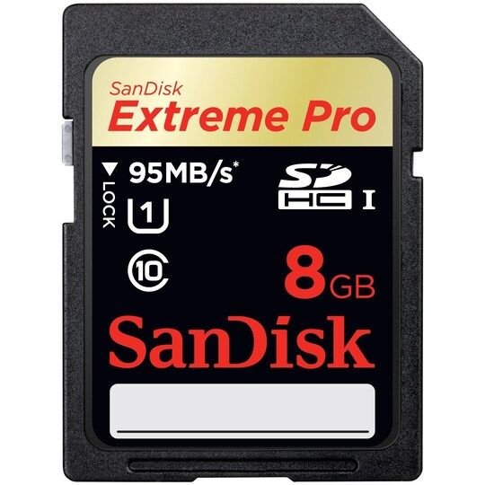 SanDisk 8 GB Extreme Pro SDHC UHS-I minnekort - Elkjøp