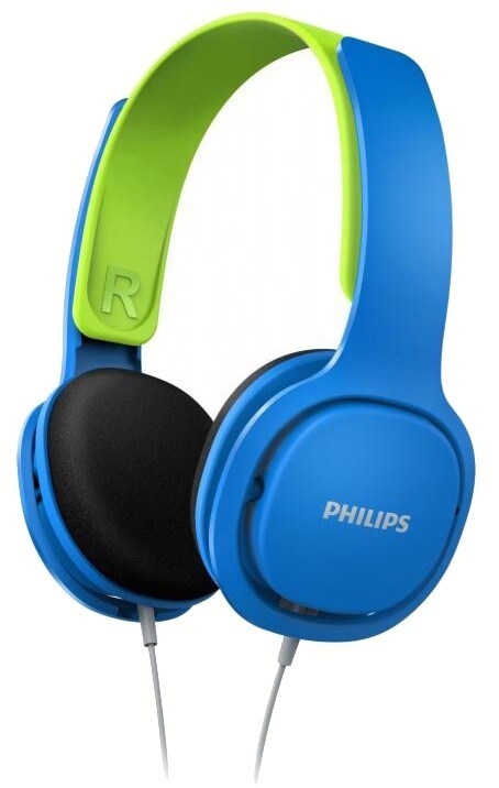 Philips Kids hodetelefoner SHK2000BL (blå og grønn) - Hodetelefoner - Elkjøp