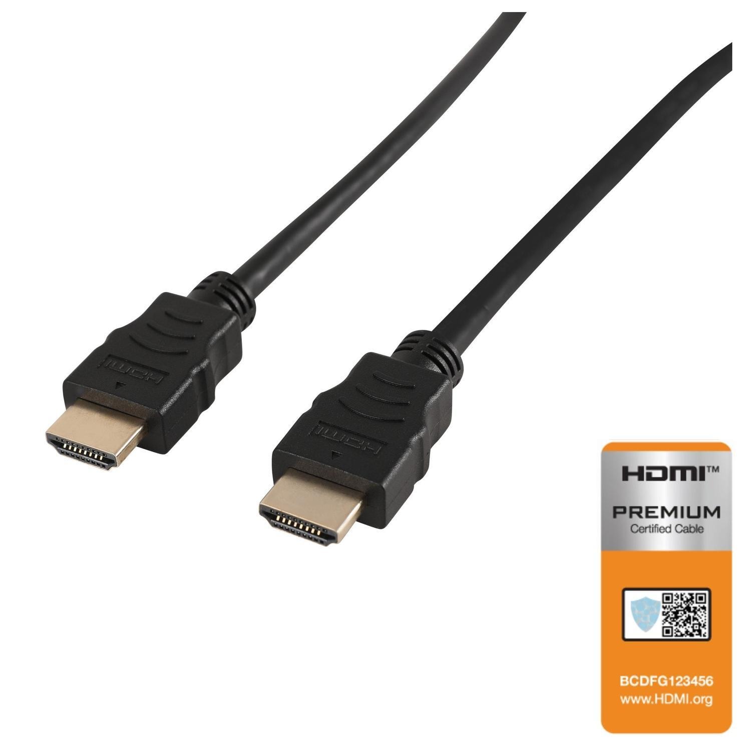 NÖRDIC CERTIFIED CABLE Premium High Speed HDMI med Ethernet 3M 18Gbps 4K  60Hz UHD HDCP 2.2 HDR Dolby® Vision Arc HDMI2.0 - Elkjøp