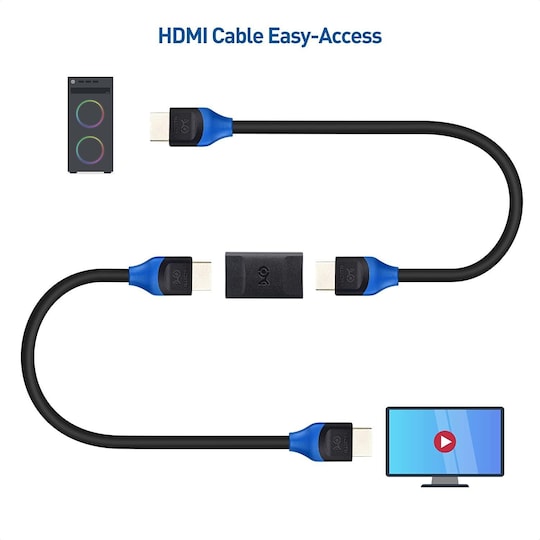 Cable Matters-forlenger HDMI 8K60Hz 4K120Hz HDR HDMI-kobling 2-pack - Elkjøp