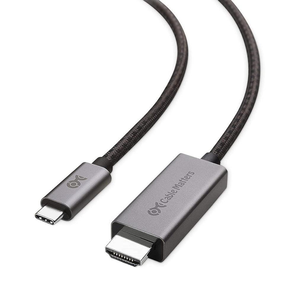 Cable Matters 1,8 m USB-C til HDMI-kabel 8K30Hz 4K 120Hz 48Gbps HDR  Kompatibel med Thunderbolt 4 og 3 - Elkjøp