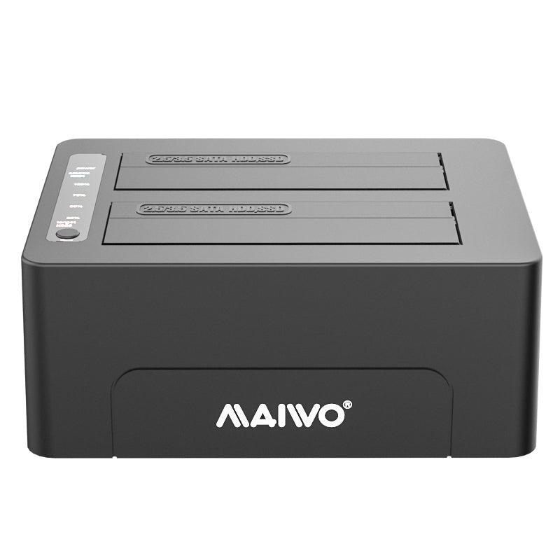 Maiwo K3082C USB C 3.1 Gen2 10Gbps Docking Station for 2.5 3,5 SATA HDD SSD  Opptil 14TB med støtte for BEASP, Støtte for Sataiii 6Gbps - Elkjøp