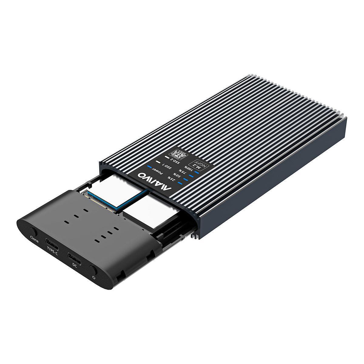 Maiwo eksternt kabinett for harddiskkloning M.2 SATA SSD USB3.2 5Gbps 1:1 -  Elkjøp