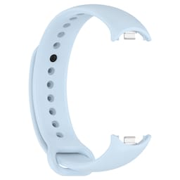 Silikonarmband med rostfri stålplugg Blå Mi Band 8