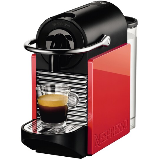Nespresso Pixie Clips kapselmaskin D60 (hvit/rød) - Elkjøp