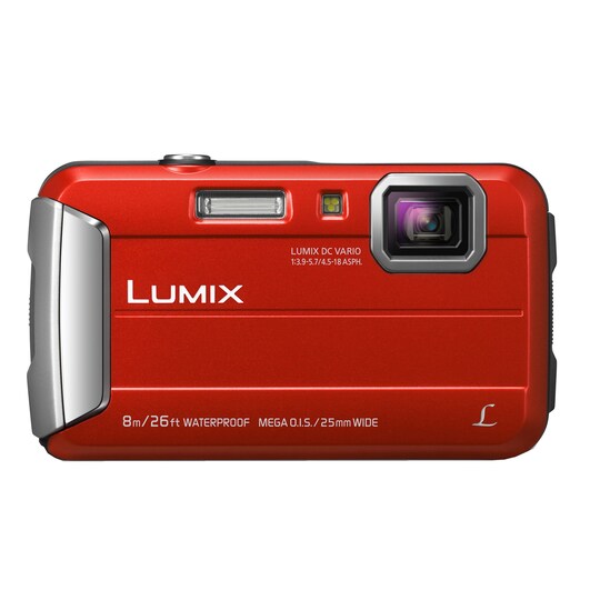 Panasonic DMC-FT30 kompaktkamera (rød) - Elkjøp