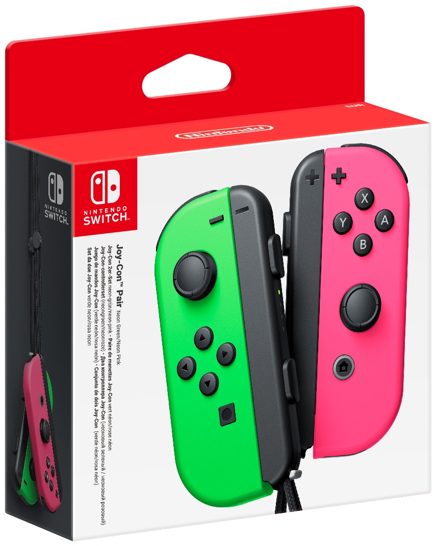 Nintendo Switch Joy-Con kontrollpar (neon grønn+rosa) - Elkjøp