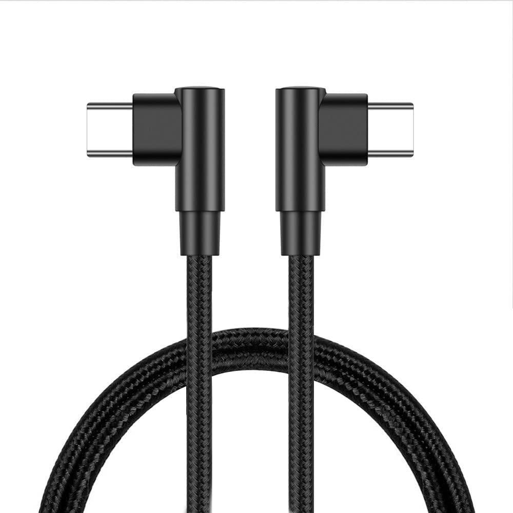 NÖRDIC Vinklet USB-C til vinklet USB-C-kabel 60W for synkronisering og  hurtiglading svart 3m - Elkjøp