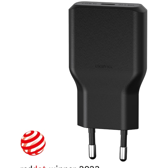 Unisynk G3 36W USB-C vegglader (sort) - Elkjøp