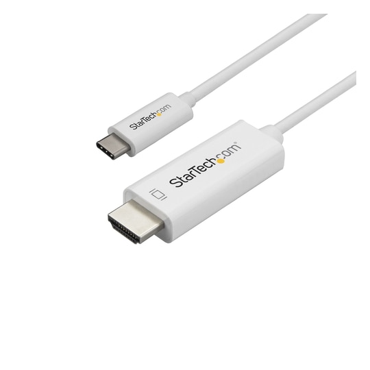 StarTech.com 1m USB-C till HDMI-kabel - 4K vid 60Hz - Vit, 1 m, USB Type-C,  HDMI - Elkjøp