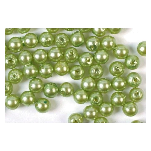 Plastpärlor 4mm 500g, Lime