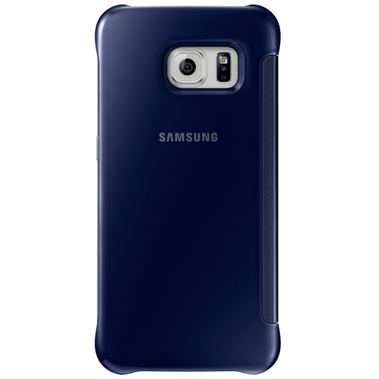 Samsung Galaxy S6 Edge Clear View mobildeksel (sort) - Elkjøp