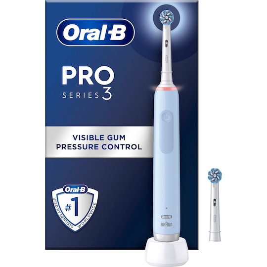 Oral-B Pro 3 elektrisk tannbørste (blå) - Elkjøp