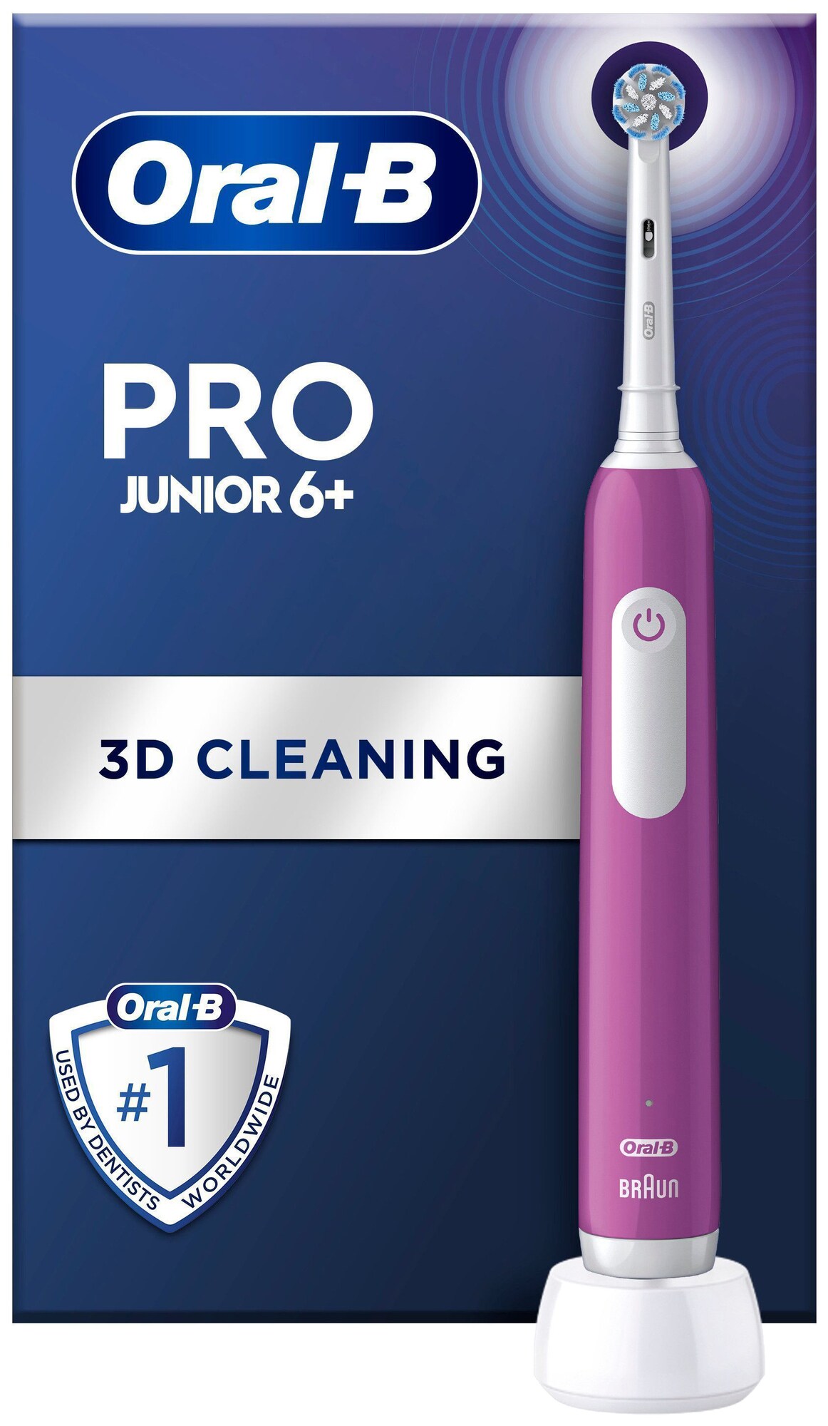 Oral-B Pro 1 Junior 6+ elektrisk tannbørste for barn 742891 (lilla) - Elkjøp
