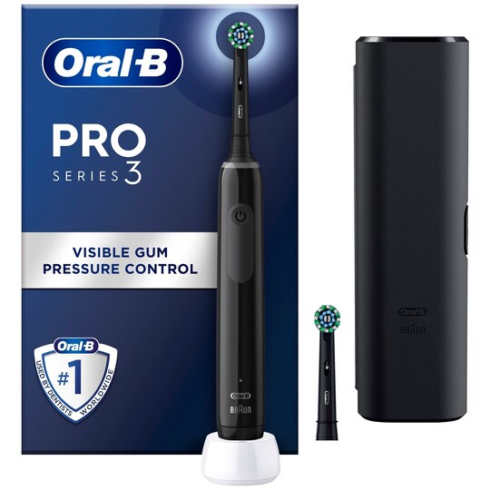 Oral-B Pro 3 elektrisk tannbørste 759912 (sort) - Elkjøp