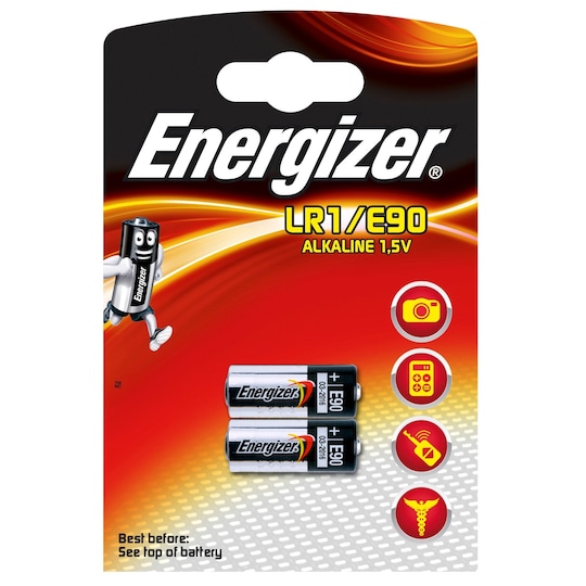 Energizer LR1/E90 Alkaline batteri (2 stk.) - Elkjøp