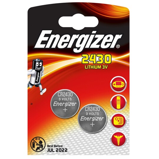 Energizer CR2430 Lithium Batterier (2 pakk) - Elkjøp