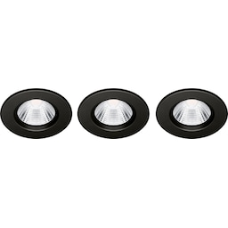 Philips Dive Ceiling spotlys 5,5W 3-pakning (sort)