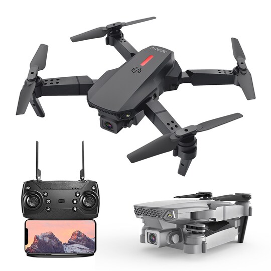 Drone med førsteklasses kamera og sammenleggbar design Sort - Elkjøp