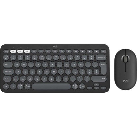 Logitech Pebble 2 K380S/M350S tastatur og mus kombo (Grafitt) - Elkjøp