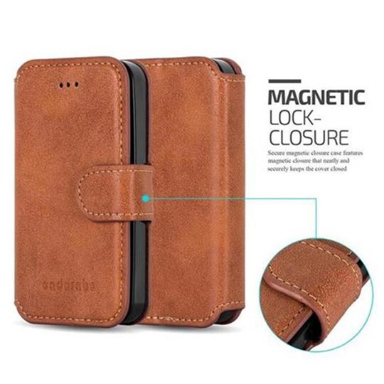 iPhone 4 / 4S lommebokdeksel etui (brun) - Elkjøp