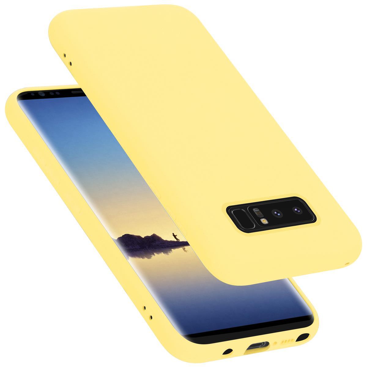 Samsung Galaxy NOTE 8 silikondeksel case (gul) - Elkjøp