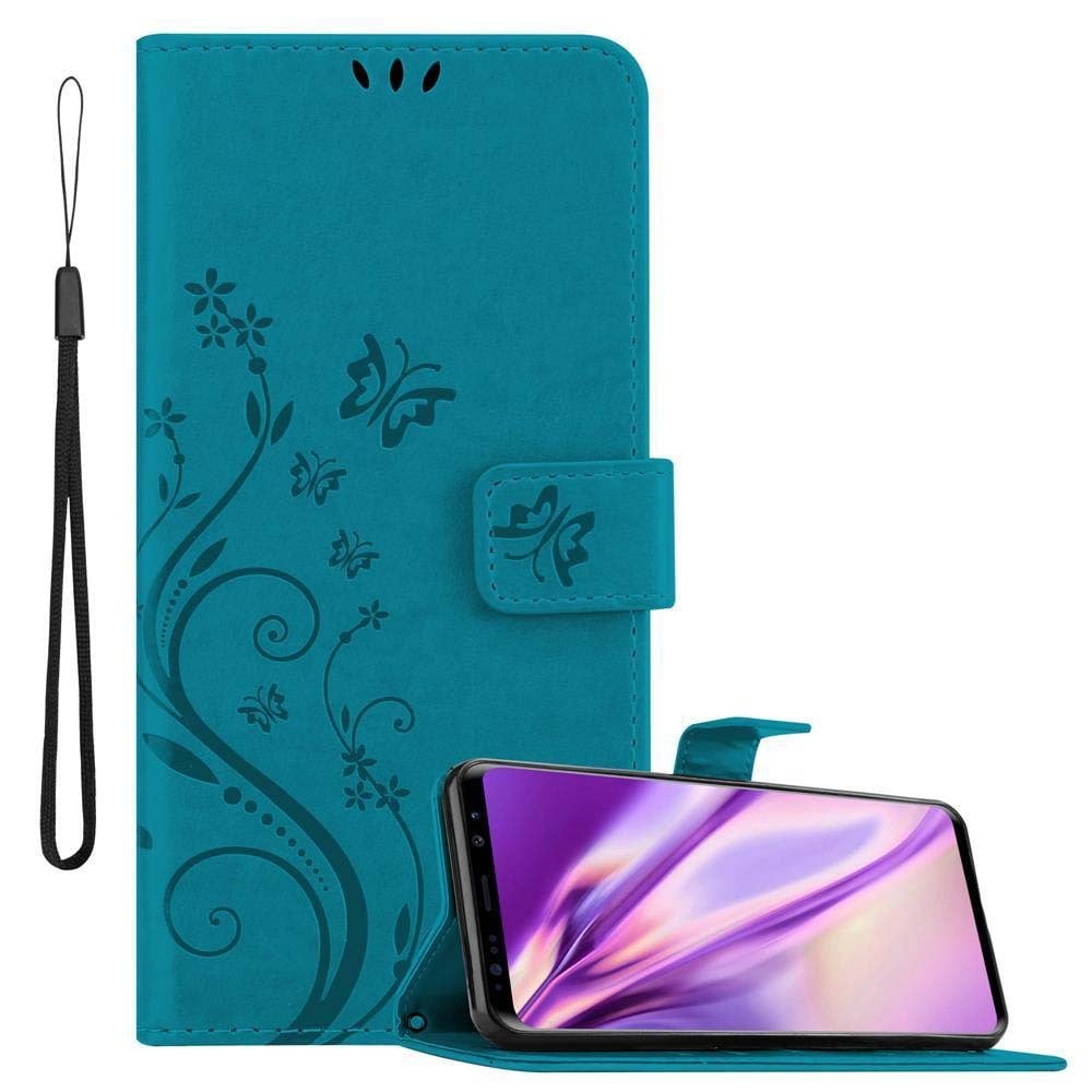 Samsung Galaxy S9 PLUS lommebokdeksel Blomster (blå) - Elkjøp