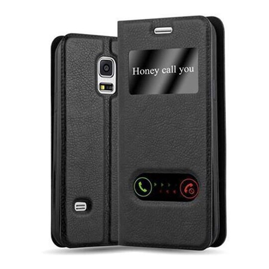 Samsung Galaxy S5 / S5 NEO lommebokdeksel cover (svart) - Elkjøp