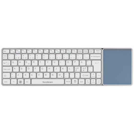 Sandstrøm Touch Compact trådløst tastatur (hvit) - Elkjøp