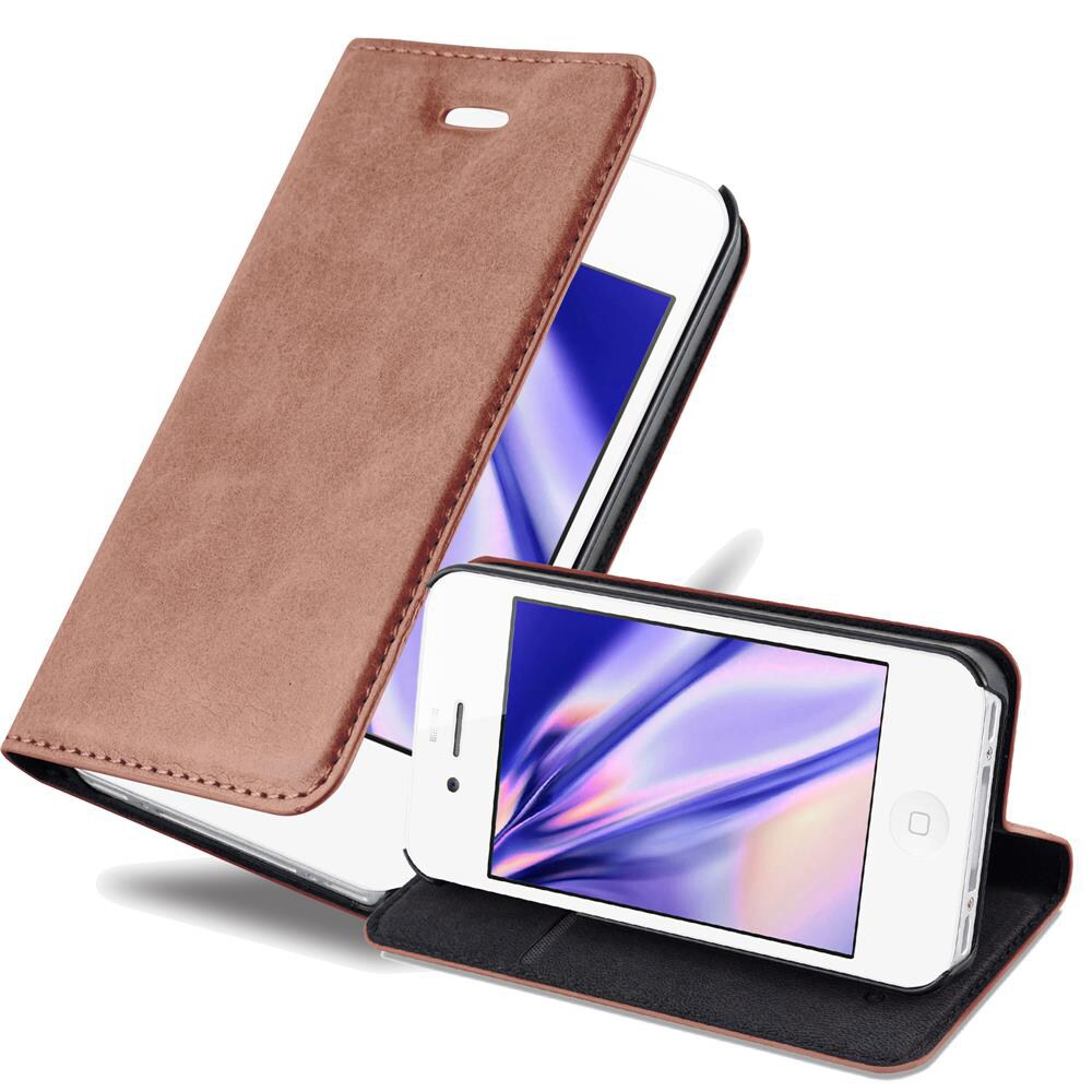 iPhone 4 / 4S lommebokdeksel case (brun) - Elkjøp