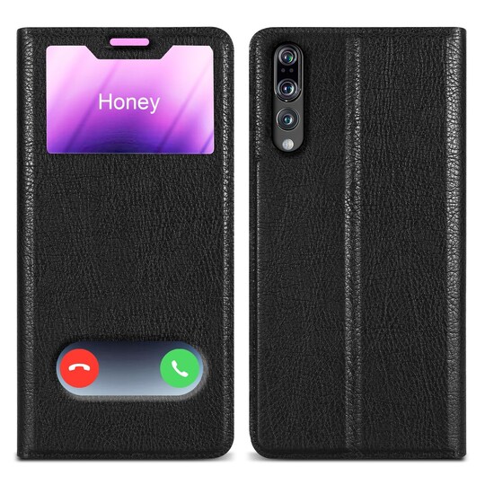 Huawei P20 PRO / P20 PLUS lommebokdeksel cover (svart) - Elkjøp