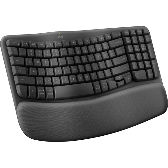 Logitech Wave Keys ergonomisk tastatur (grafitt) - Elkjøp