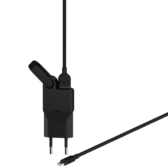 Unisynk High Power USB-lader + Lightning-kabel (sort) - Elkjøp