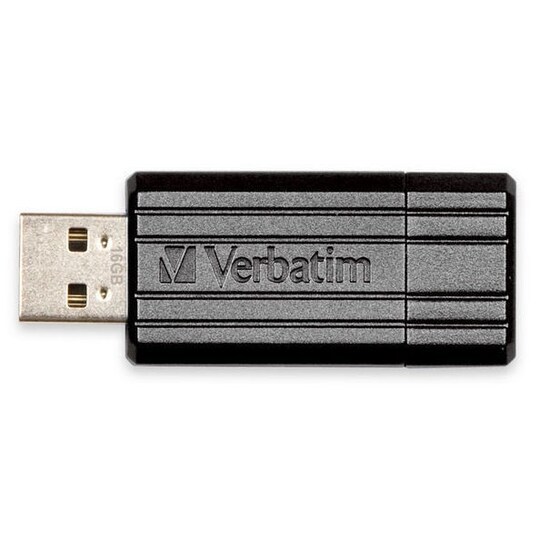 Verbatim USB-minne 16 GB PinStripe (sort) - Elkjøp