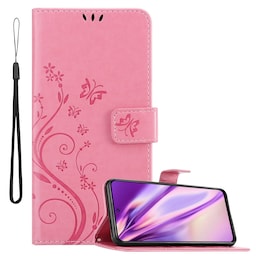 Xiaomi POCO X3 GT lommebokdeksel Blomster (rosa)