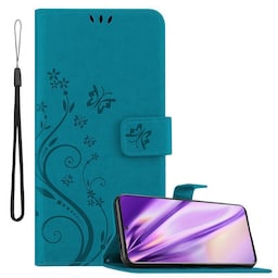 Samsung Galaxy S20 ULTRA lommebokdeksel Blomster (blå)